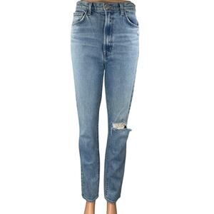 J Brand Women's Blue High Waisted Distressed Casual Skinny Denim Jeans Size 27